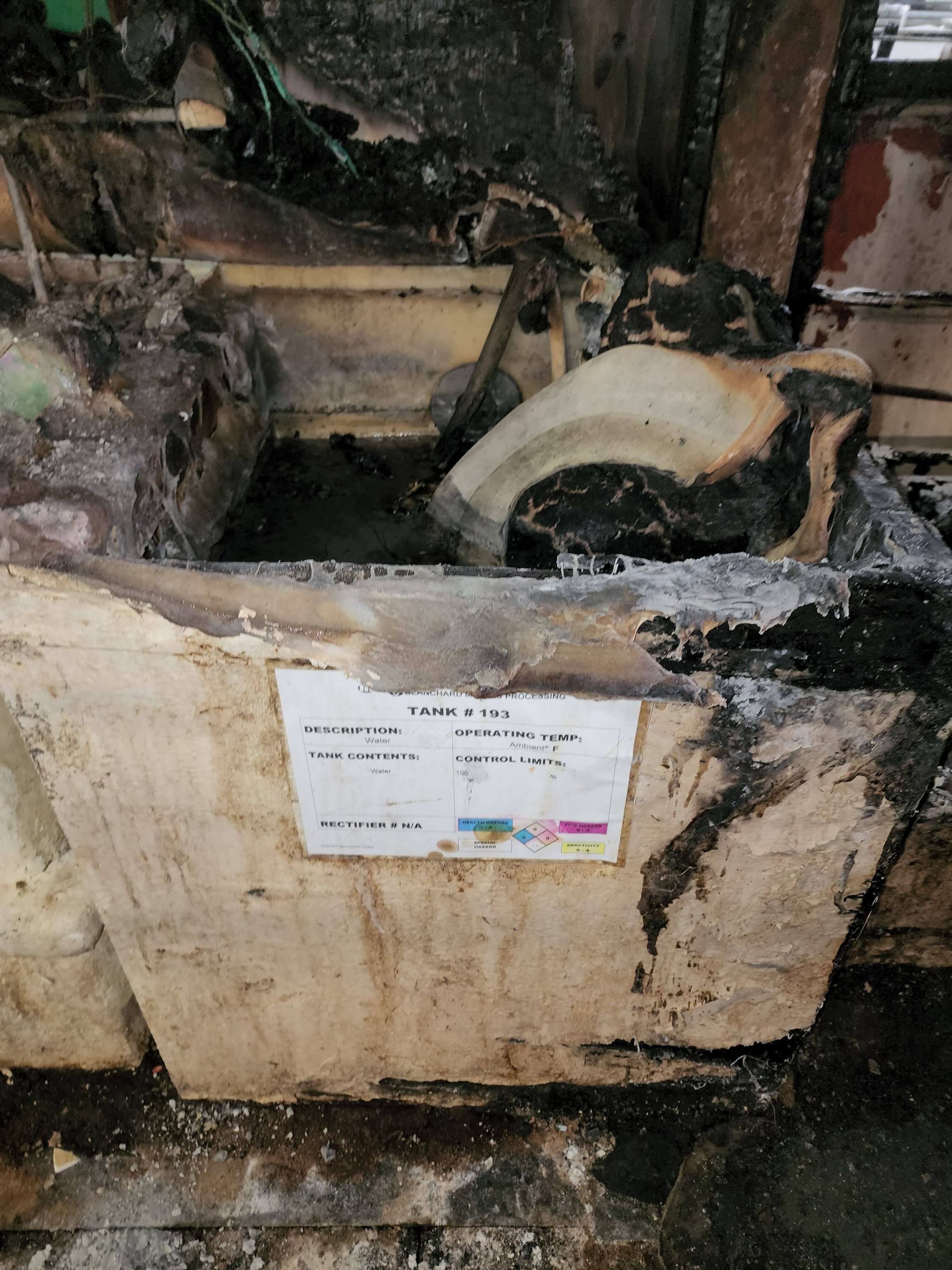 Fire Damage on Metal Processing Equipment